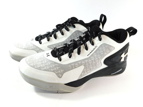 Maryland Terrapins Team Issued Under Armour TB Drive Low 2 White/Blk Shoes 7.5 thumbnail 2