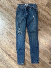 Judy Blue Size 9/29 Distressed Skinny Jeans Mid Rise Made in USA Medium Wash