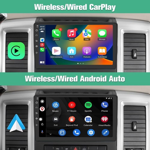 For 2009 2010 2011 2012 Dodge RAM 1500 2500 3500 10.1 Carplay Radio GPS Navi - Picture 12 of 20