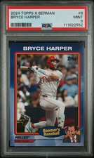 2024 Topps X Berman: Boomer’s Baseball Bryce Harper #8 Phillies SP PSA 9