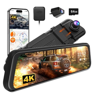 WOLFBOX M40 Dashcam Auto Vorne Hinten WIFI & GPS 10 Zoll Dash Cam Auto Kamera