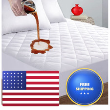Safe And Sound Quilted Fitted King Mattress Pad Cover Waterproof Mattress