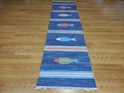 MODERND  ANATOLIA FLATWAVE KILIM GEOMATRIC FISH DESIGND 2x8 RUG — photo 1