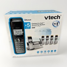 VTech 5-Handsets Cordless Phone Bluetooth Answering System IS8129-5 Telephones