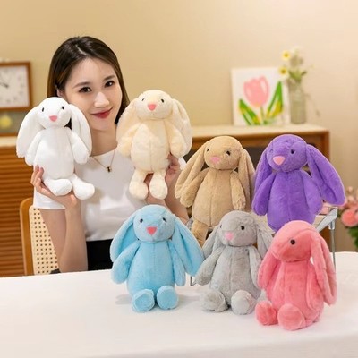 Frankie & Friends Grey Bunny Rattle Animal Plush Soft Toy 20cm