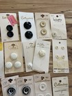Vintage Lot Of 96 Black White And Gray Buttons Costumers, Lapetite, Etc — photo 5