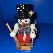 Vtg 1999 Steinbach German Snowman Nutcracker! 4.5” Merry Schneerman! Read