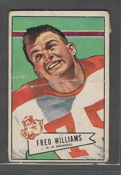1952 Bowman Small #121 Fred Williams (RC) (P) Chicago Bears