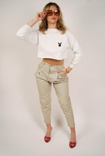 80s Ultra High-Rise Trousers 26 small khaki vintage beige pleated preppy chic