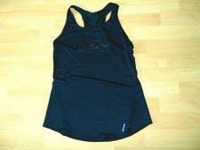 Domyos Sport-Shirt, ärmellos, Powerful-Schrift, schwarz, Gr. S
