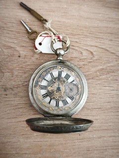Montre à Gousset Savonnette Ricard Genève Argent 56 mm Ancienne XIXe Fonctionne