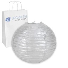 25 pcs 6" inch Chinese Paper Lantern - Silver - Wedding Party Event le
