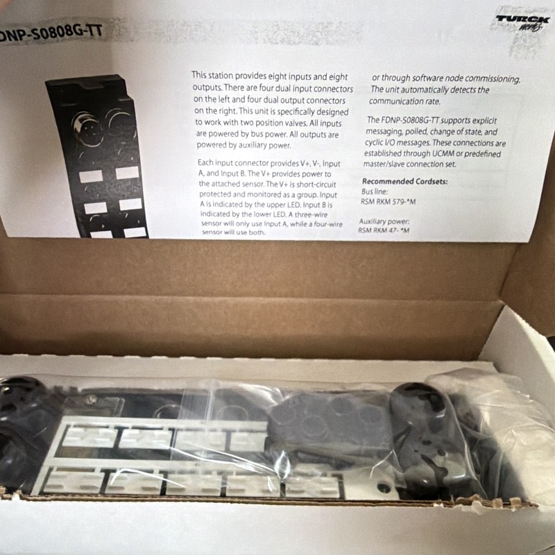 Turck FDNP-S0808G-TT Digital DeviceNet PLC I/O Module Station
