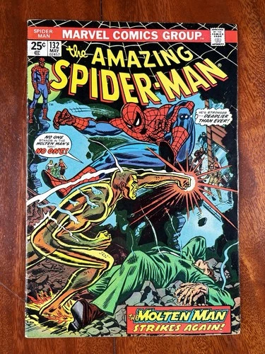 Amazing Spider-Man #132 MAY 1974 - Vintage Marvel Comic Book - NR - VG/VG+