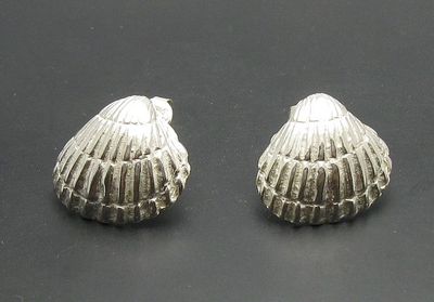 Sterling Silver Earrings Shells Solid Hallmarked 925 Handmade