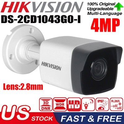 Hikvision DS-2CD1043G0-I 4MP IP Security Bullet Camera IR WDR PoE 2.8mm US Stock