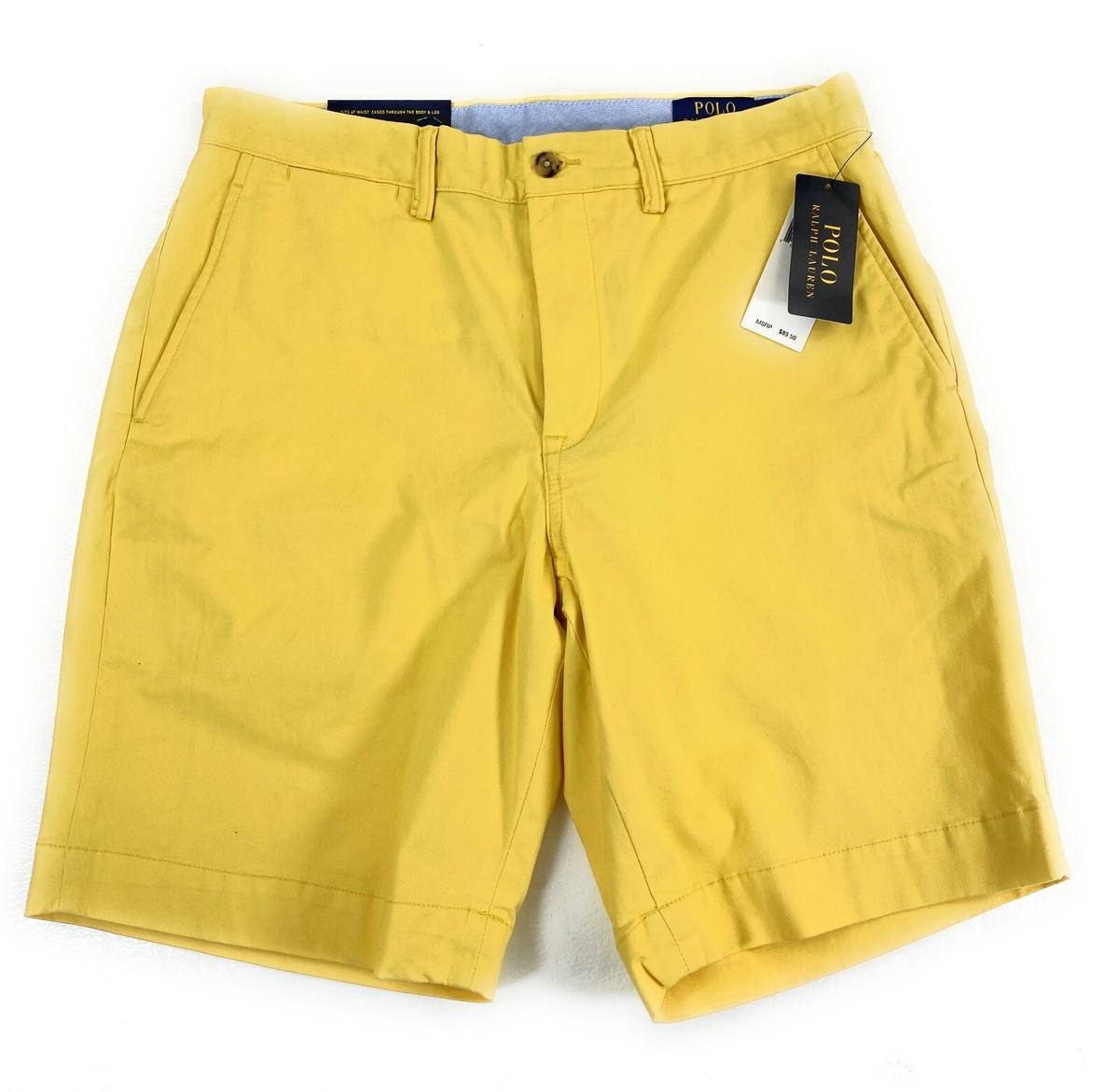 men yellow polo shorts
