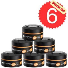 Gummy Hair Styling Wax Bright Max Hold Keratin Complex 150ml, Pack of 6
