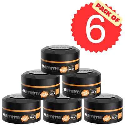 Gummy Hair Styling Wax Bright Max Hold Keratin Complex 150ml, Pack of 6