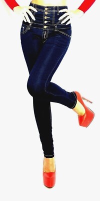 SEXY KouCla Jeans Skinny Damen Jeanshose Bauchweg,Art:600-72,Blau,Gr:34-36-38