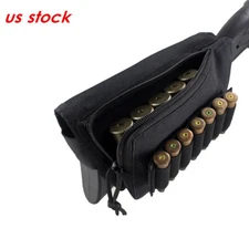 Tactical Buttstock Cheek Rest Shell Holder Ammo Pouch Holder for Rifle Shotgun