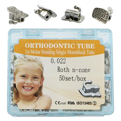50 juegos de tubos bucales monobloque de ortodoncia dental 022 primer segundo molar MBT tubo Roth - Imagen 10 de 21