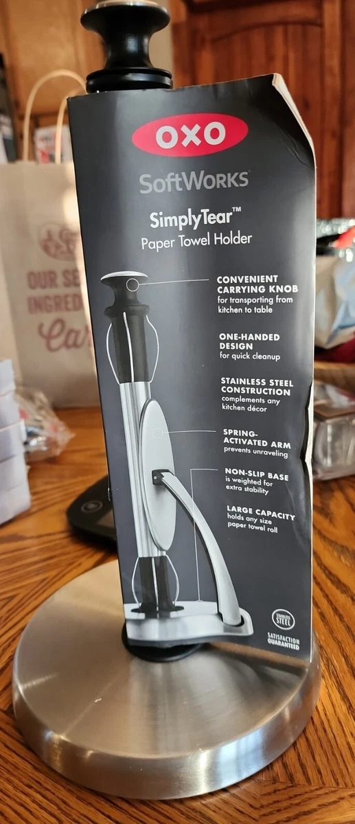 OXO Good Grips SimplyTear Standing Paper Towel Holder Brushed