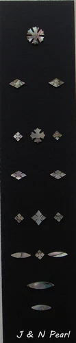 Green Abalone 45 Snowflake Set for Martin Style Guitar Fingerboard Inlay