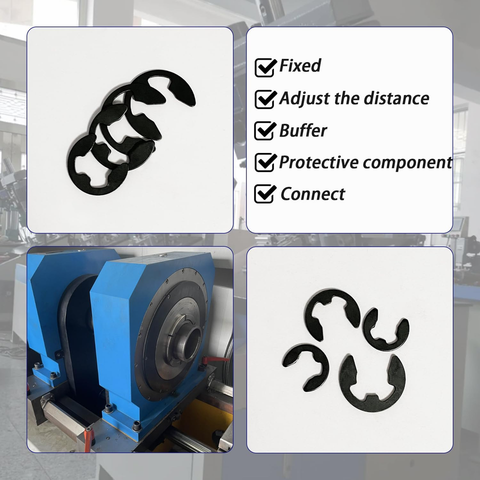 400PCS 10 Size EClips Assortment Kit Black Alloy Steel E Clip Circlip