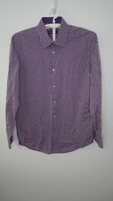 Robert Graham Mens 42 16.5 long Sleeve Button Up Lavender Purple Dress Shirt