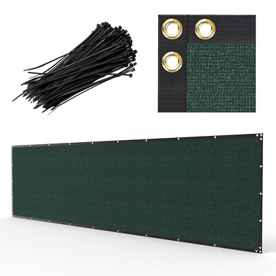 Fence Privacy Screen Mesh Cover Garden Yard 4' 5' 6' 8' Black Green Beige Brown