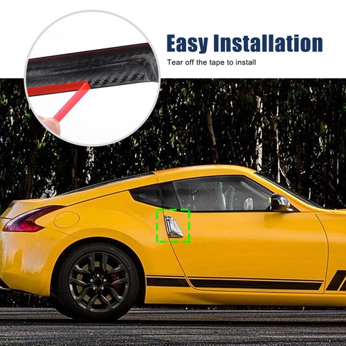 RHD Real Carbon Fiber Exterior Door Handle Trim For Nissan 370Z Z34 2009-2020 - Picture 4 of 11