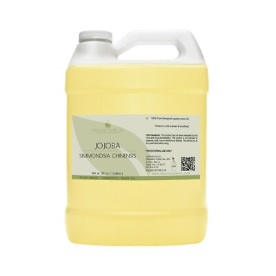 Jojoba oil 100% pure organic source bulk 1 Gallon skin hair nail care non-gmo