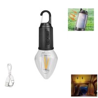 RobertAgor Driwei LED Solarlampe USB Akku Tragbare Taschenlampe Schwarz ABS