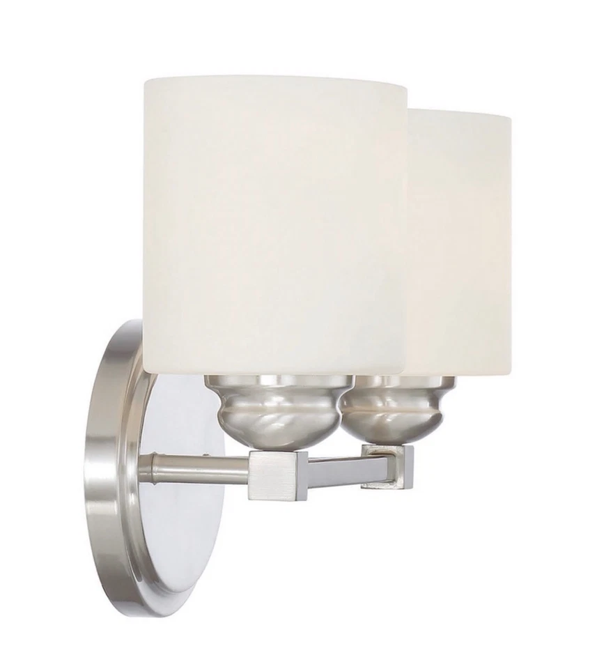 Savoy House Lighting 8-890-2-SN Kane Bathroom Vanity Light Satin Nickel - New - Image 2 of 4