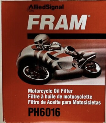 FRAM MOTORCYCLE FULL-FLOW SPIN-ON OIL FILTER PH6016 (Suzuki 16510-05A00)