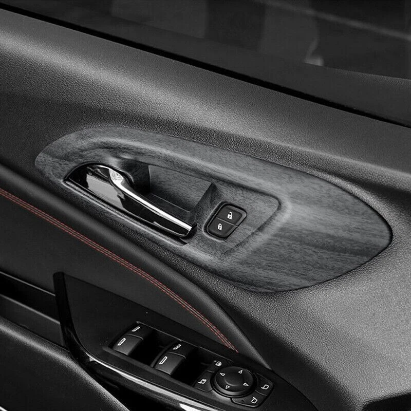 Para Chevrolet Trax 2023 2024 2025 Madera Grano Interior Puerta Manija Cuenco Cubierta Borde Foto 4 de 4