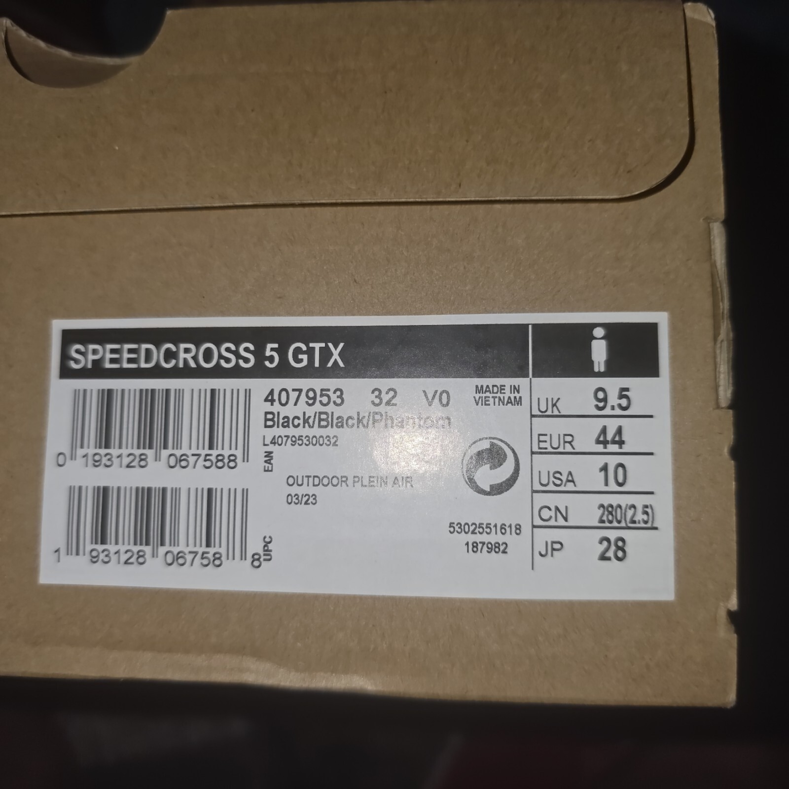 Salomon Speedcross 5 Scarpe da Trail Running Taglia 12.5 Nero Phantom