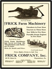 1928 Frick Farm Machinery New Metal Sign: Thr...