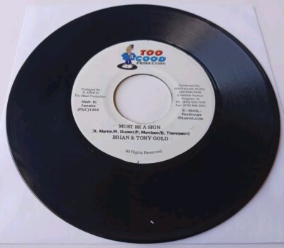 Brian & Tony Gold - Must Be A Sign Vinyl 45 - 1999 Too Good