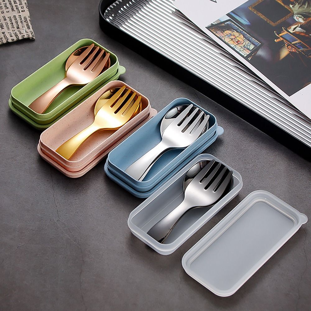 Storage Case Tableware Short Handle Cooking Supplies Spoon Fork Set  Office