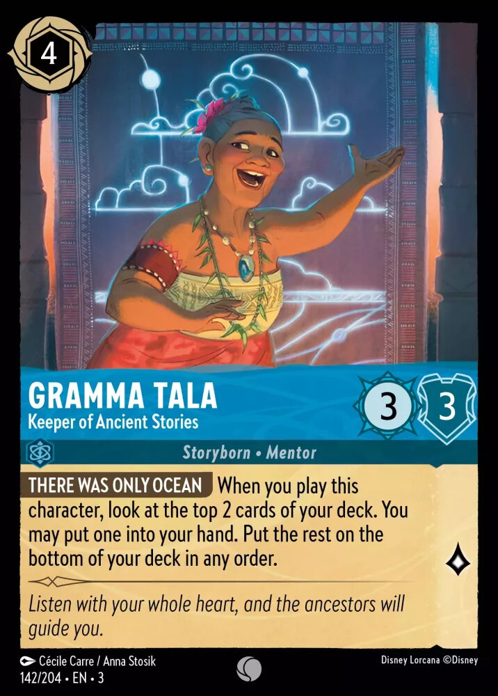 Gramma Tala Into the Inklands 142/204 Lorcana TCG Card NM/M Regular