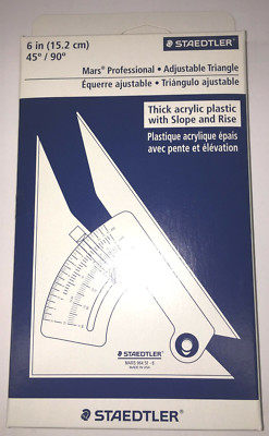 Staedtler Mars 964 51-6  ADJUSTABLE 6'' Triangle Set Square  BRAND NEW  Berol