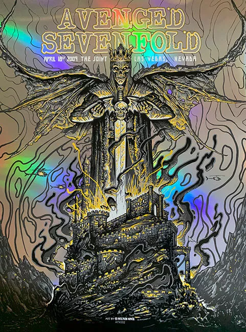 AVENGED SEVENFOLD 2007 Gig POSTER Portland Oregon Concert