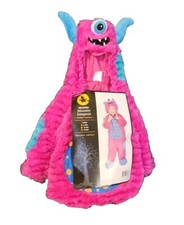 Halloween Costume Jumpsuit Monster 12-18 Months Toddler Pink Blue W/ Hood NWT 38