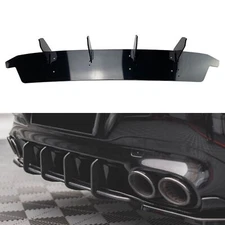1pc Black Rear Diffuser Lip Shark Fin Spoiler For Benz CLA Class C118 CLA45 AMG