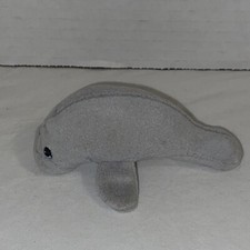 Vintage 1998 Galoob Miniature Pound Puppies Ocean Gray Manatee Stuffed Plush 4