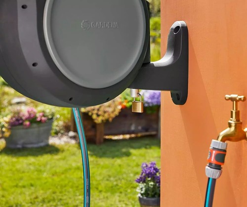 Gardena Wall Mounted Automatic Roll Up Retractable Hose Reel 1/2" / 12.5mm 30m - Picture 3 of 9