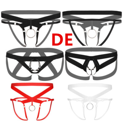 DE Herren Slips mit O-Ring Micro String Hipster Erotik Unterwäsche Reizwäsche