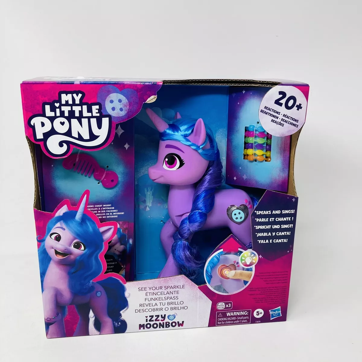 My Little Pony: Make Your Mark Toy See Your Sparkle Izzy Moonbow -- 8-Inch  Pony for Kids that Sings, Speaks, Lights Up - My Little Pony